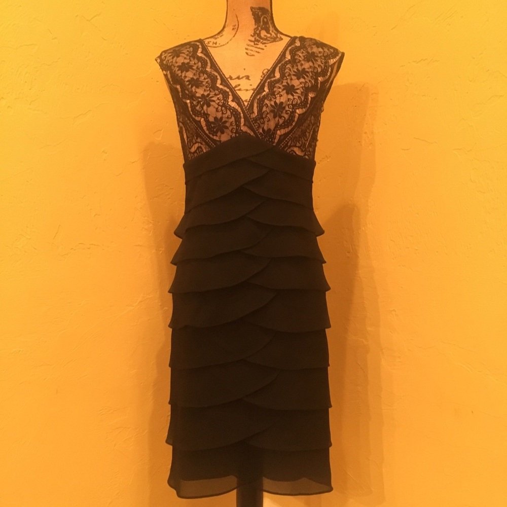 “Jessica Howard Evenings” cocktail dress.